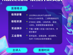 直播预告 | 睿擎派 3562 NullClaw 系统开发实战：把 AI 助手塞进工业开发板