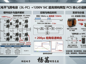 基于“三电平飞跨电容”的超高频构网型储能变流器 PCS 研发